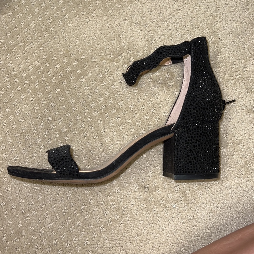 INC hadwin black sparkle heels - Picture 3 of 5